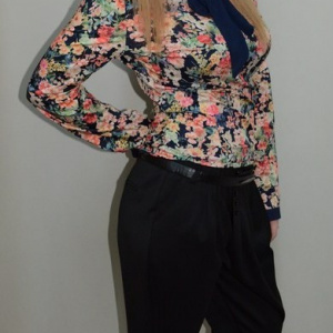 Pantalon tineresc cu croiala moderna, nuanta neagra cu buzunare - Img 7