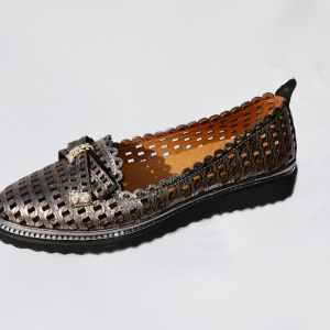 Pantof casual din piele , negru sidef - Img 5
