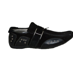 Pantof casual, nuanta de negru, pietre argintii atasate - Img 3