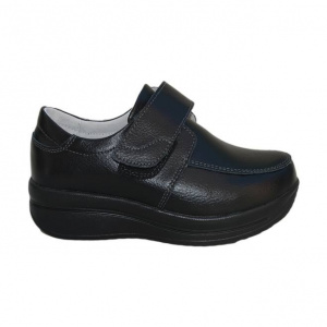 Pantof de toamna, primavara, de culoare neagra, cu talpa groasa - Img 4