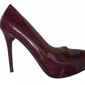 Pantof elegant de culoare marsala cu toc inalt cui si platforma - Img 2
