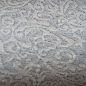 Rochie alba superba, cu imprimeu tip brodat si fusta scurta in clos - Img 3