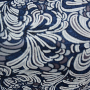 Rochie casual, bleumarin cu imprimeu alb si curea ingusta in talie - Img 7