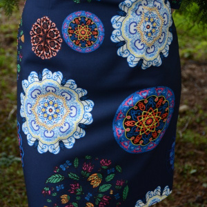 Rochie dama moderna, nuanta de multicolor, design trendy - Img 3