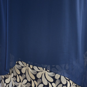 Rochie de ocazie, de culoare bleumarin, accesorizata cu broderie - Img 5