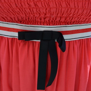 Rochie de vara corai, top elastic cu bretele reglabile si croi lejer - Img 2