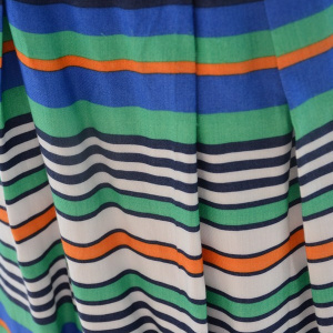 Rochie de vara in tendinte, verde cu imprimeu de dungi colorate - Img 5
