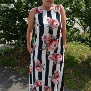Rochie de vara,model lung, culoare multicolor - Img 6