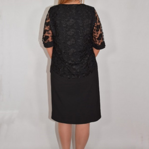 Rochie eleganta Arabella din dantela ,nuanat de negru - Img 5
