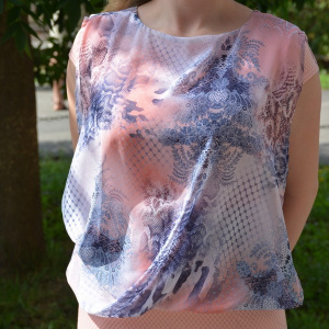 Rochie eleganta, cu aplicatii de voal floral - Img 5