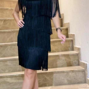 Rochie eleganta Fenna cu franjuri - Img 2