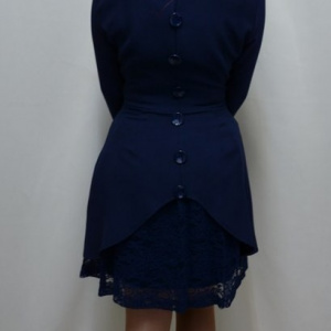 Rochie la moda, nuanta de bleumarin, croiala evazata - Img 7
