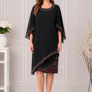 Rochie Lovisa in nuanta de negru cu aplicatii de strasuri