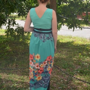 Rochie maxi, de vara, multicolora cu imprimeu floral - Img 5