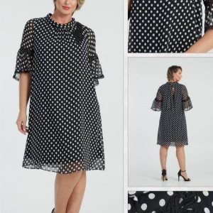 Rochie neagra cu buline