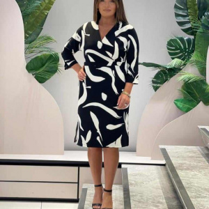 Rochie negru cu alb - Img 2
