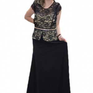 Rochie rafinata, de culoare neagra ,masura mare, design avantajos - Img 1
