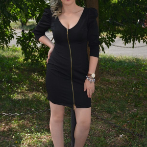 Rochie sexi, neagra, mulata, de lungime mini - Img 4