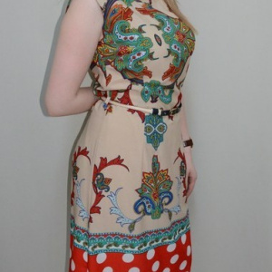 Rochie tinereasca, model casual, design rafinat in nuanta rosie - Img 3