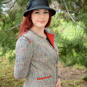 Sacou casual cu maneca lunga, din tesatura cu fibre multicolore - Img 6