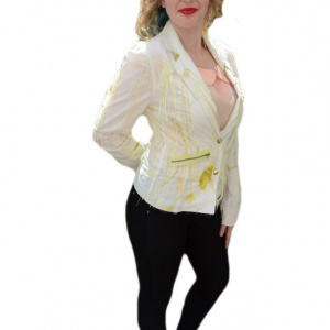 Sacou tineresti, modele diferite, design aparte, nuante de bej si alb - Img 1