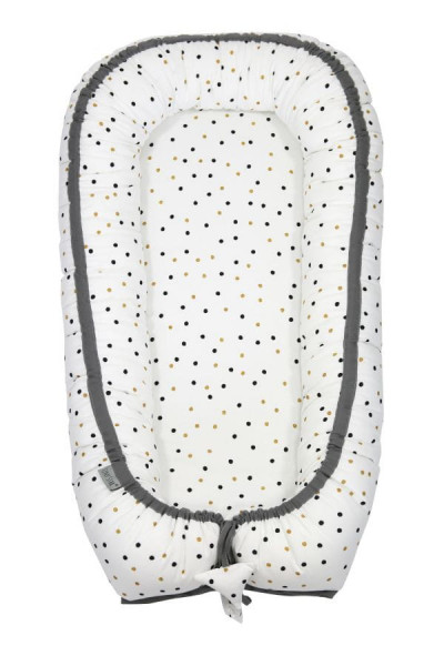 Babynest pentru copii, 80 x 50 cm, ajustabil, portabil, reductor patut, Tiny Star, Confetti