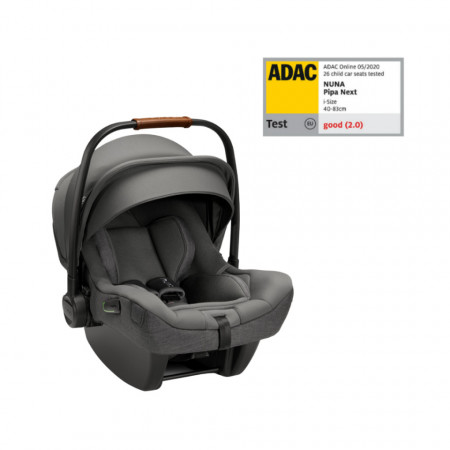 Nuna - Scoica auto i-Size Pipa Next Granite, nastere - 83 cm, testata ADAC