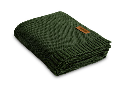 Paturica de bumbac si bambus Sensillo 100x80 cm Verde Inchis