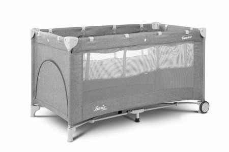 Patut pliant cu etaj intermediar Caretero BASIC PLUS Grey