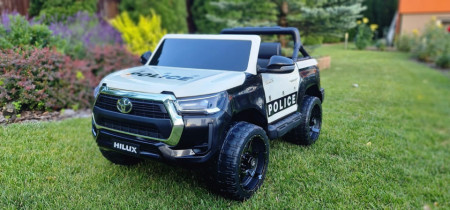 Masinuta electrica SUV Toyota Hilux POLICE, 12V, 4x4, roti cauciuc EVA