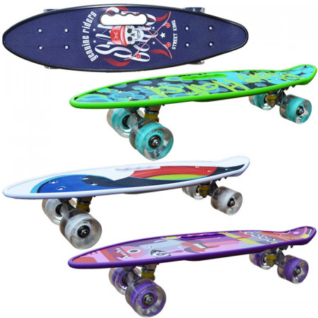 Placa skateboard cu roti silicon, led