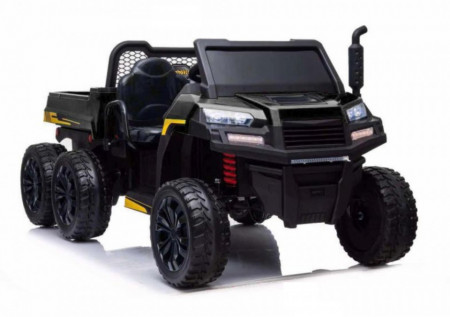Masinuta electrica pentru 2 copii, Monster TRUCK black 24V, 6x4, roti EVA