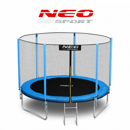 Trambulina pentru copii, Neo-Sport, 183 cm / 6 ft, cu plasa exterioara si scara, greutate maxima 50 kg