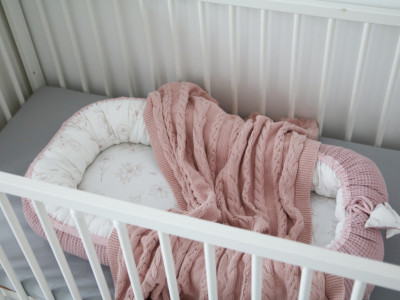Babynest pentru copii, 80 x 50 cm, ajustabil, portabil, reductor patut, Tiny Star Love & Rosy - Img 2