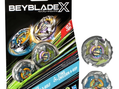 BEYBLADE X PACHET DUO BITE CROC 3-60LF SI STING UNICORN 4-60P - Img 3