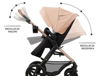 CARUCIOR 3 IN 1 KINDERKRAFT MOOV 2, SAND BEIGE - Img 4