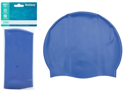 Casca pentru inot, silicon fara latex, Bestway 26006, albastru - Img 1