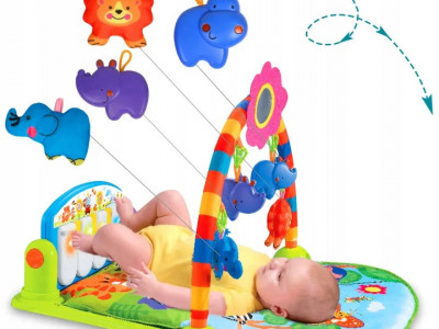 Covoras educational pentru copii, XXL, 3in1, interactiv, cu pian multifunctional detasabil, 24 melodii, Ricokids, 7316 - Img 4