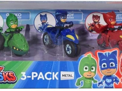 EROI IN PIJAMALE SET 3 MOTOCICLETE CU FIGURINA SCARA 1:64 - Img 1