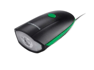 Far/Lanterna 2 in1, lumina LED 250 lm si sonerie 140 Db, culoare negru/verde, Rockbros - Img 2