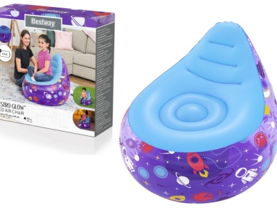 Fotoliu gonflabil cu iluminat, Bestway 75122, Astro Glow, 72 x 72 x 64 cm - Img 1