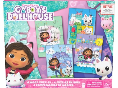 GABBYS DOLLHOUSE SET 4 PUZZLE DIN LEMN