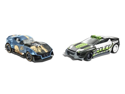 HOT WHEELS SET 2 MASINUTE METALICE PULL BACK MUSCLE AND BLOWN SI ALPHA PURSUIT 1:43 - Img 2
