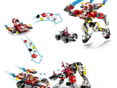 LEGO DREAMZZZ ROBOTUL TIGRU AL LUI COOPER SI MASINA HOT ROD A LUI ZERO 71497 - Img 4