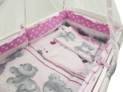 Lenjerie MyKids Teddy Hug Roz M2 4+1 Piese 120x60 - Img 2