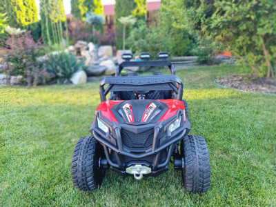 Masinuta electrica pentru copii cu telecomanda , UTV HC RED, 4x4, roti EVA, 12V - Img 2
