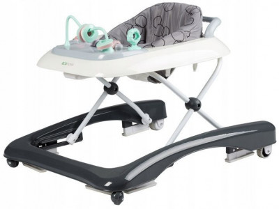 Premergator interactiv pentru copii, Ecotoys, 2 in 1, impingator educativ, Gri - Img 1