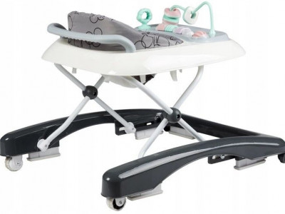 Premergator interactiv pentru copii, Ecotoys, 2 in 1, impingator educativ, Gri - Img 3