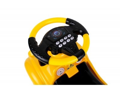 Premergator ride-on TechnoK, masinuta vesela, cu efecte sonore si luminoase, galben - Img 4