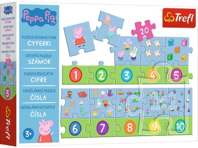 PUZZLE EDUCATIONAL 20 PIESE NUMERE PEPPA PIG - Img 1